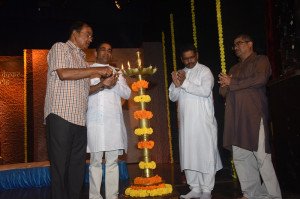 Lighting of lamp by Shri. Ravi Naik, M.L.A Ponda Constituency 